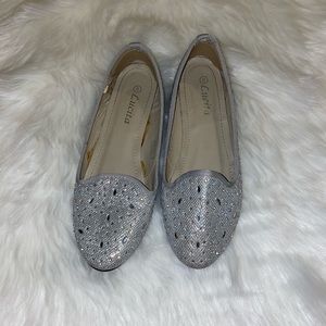 Sparkle slip on shoes